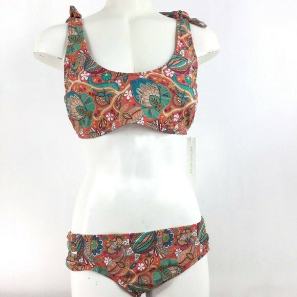 Antonio Melani 2pc Swimwear Bralette & Hipster Bikini Bottom Top Swimsuit 12 NWT - Picture 1 of 10